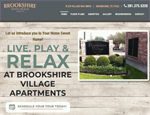 Tablet Screenshot of brookshire-village.com
